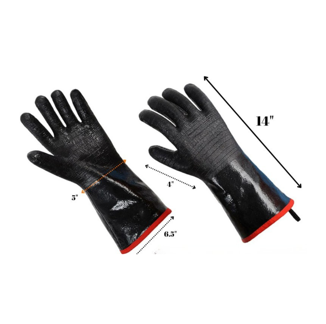 ถุงมือกันความร้อน KINGBE เคลือบนีโอพรีน ซับในผ้าฝ้าย 14นิ้ว_6